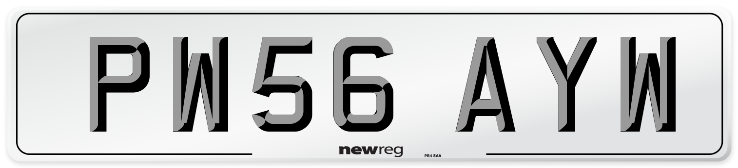 PW56 AYW Number Plate from New Reg
